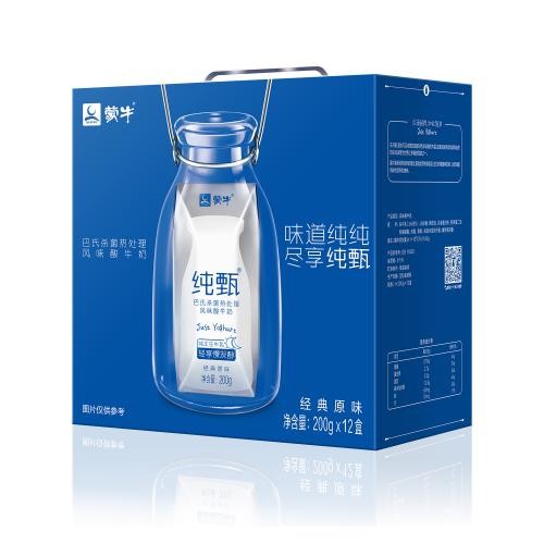 蒙牛纯甄酸牛奶200g*12/箱